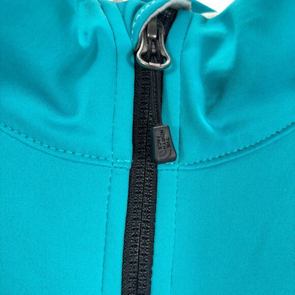 The North Face Women's Teal Soft Shell Vest M/M Full Zip Outdoor Hiking Layer - Picture 3 of 11